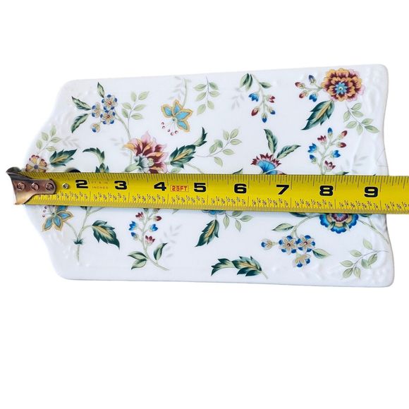 Andrea by Sadek Porcelain Cheese Board Trivet Wall Decor Floral Buckingham - Picture 6 of 6